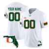 Custom Miami Hurricanes Jersey Name and Number Florida Map College Football Stitched White
