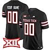 Custom Texas Tech Red Raiders Jersey Name and Number Vapor Limited Football Black