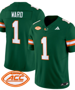 Cam Ward Jersey #1 Miami Hurricanes Vapor Football Stitched Green