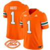 Cam Ward Jersey #1 Miami Hurricanes Vapor Football Stitched Orange