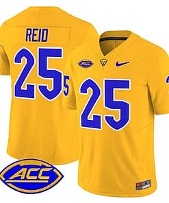Desmond Reid Jersey #25 Pittsburgh Panthers Vapor Limited College Football Stitched Gold