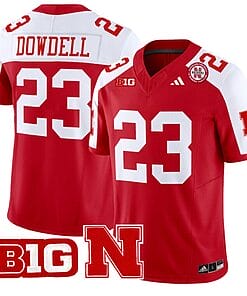 Dante Dowdell Jersey #23 Nebraska Cornhuskers Vapor Limited Football Scarlet Alternate