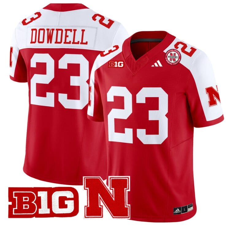Dante Dowdell Jersey #23 Nebraska Cornhuskers Vapor Limited Football Scarlet Alternate 8 v