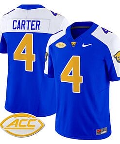 Daniel Carter Jersey #4 Pittsburgh Panthers Vapor Limited College Football Stitched Royal Alternate