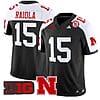 Dylan Raiola Jersey #15 Nebraska Cornhuskers Vapor Limited Football Black Alternate
