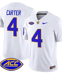 Daniel Carter Jersey #4 Pittsburgh Panthers Vapor Limited College Football Stitched White
