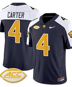 Daniel Carter Jersey #4 Pittsburgh Panthers Vapor Limited College Football Stitched Navy Alternate