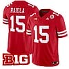 Dylan Raiola Jersey #15 Nebraska Cornhuskers Vapor Limited Football Scarlet