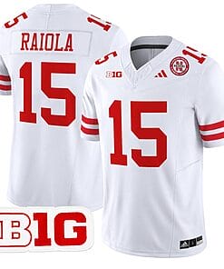 Dylan Raiola Jersey #15 Nebraska Cornhuskers Vapor Limited Football White