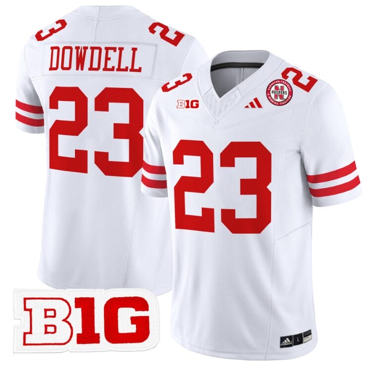 Dante Dowdell Jersey #23 Nebraska Cornhuskers Vapor Limited Football White 8 Dante Dowdell Jersey #23 Nebraska Cornhuskers Vapor Limited Football White