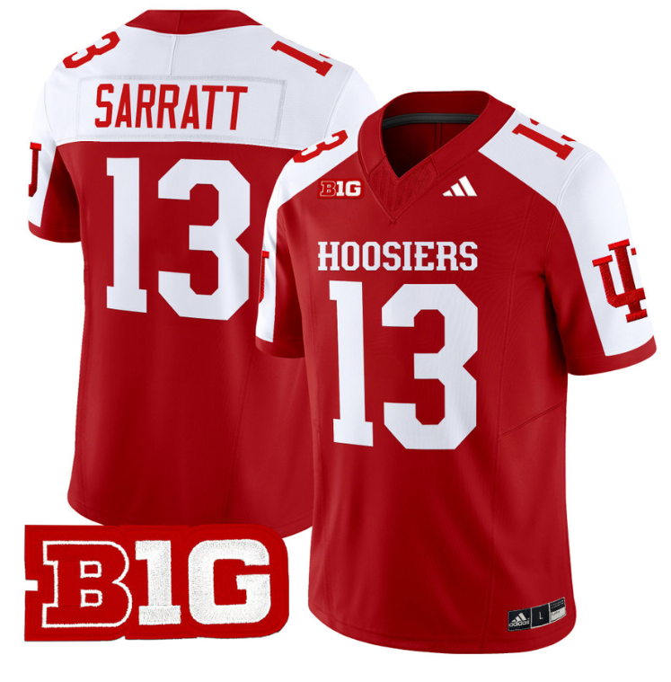 Elijah Sarratt Jersey #13 Indiana Hoosiers Vapor Limited Football Crimson Alternate 8 Elijah Sarratt Jersey #13 Indiana Hoosiers Vapor Limited Football Crimson Alternate