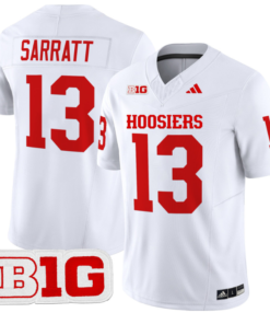 Elijah Sarratt Jersey #13 Indiana Hoosiers Vapor Limited Football White
