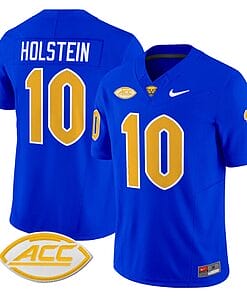 Eli Holstein Jersey #10 Pittsburgh Panthers Vapor Limited College Football Stitched Royal