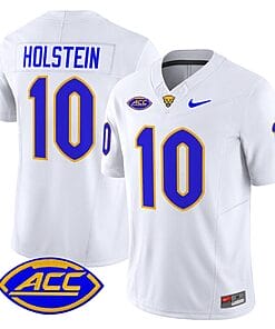 Eli Holstein Jersey #10 Pittsburgh Panthers Vapor Limited College Football Stitched White