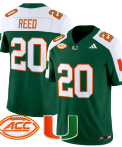 Ed Reed Jersey #20 Miami Hurricanes Vapor Football Stitched Green Alternate