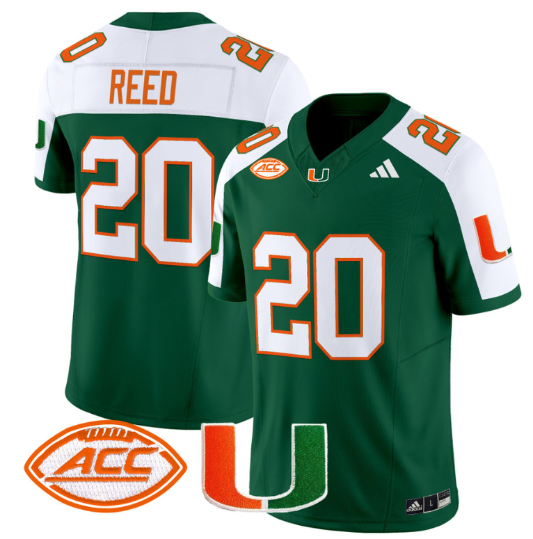 Ed Reed Jersey #20 Miami Hurricanes Vapor Football Stitched Green Alternate 8 Ed Reed Jersey #20 Miami Hurricanes Vapor Football Stitched Green Alternate