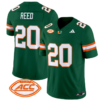 Ed Reed Jersey #20 Miami Hurricanes Vapor Football Stitched Green