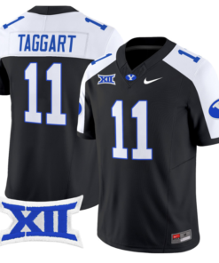 Harrison Taggart Jersey #11 BYU Cougars Vapor Limited College Football Stitched Black Alternate