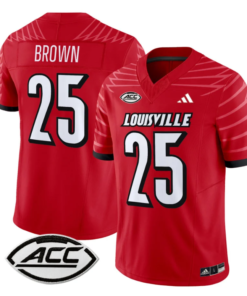 Isaac Brown Jersey #25 Louisville Cardinals Vapor Football Stitched Red