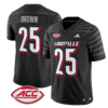 Isaac Brown Jersey #25 Louisville Cardinals Vapor Football Stitched Black