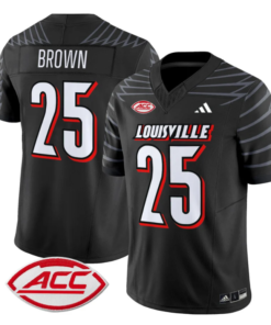 Isaac Brown Jersey #25 Louisville Cardinals Vapor Football Stitched Black