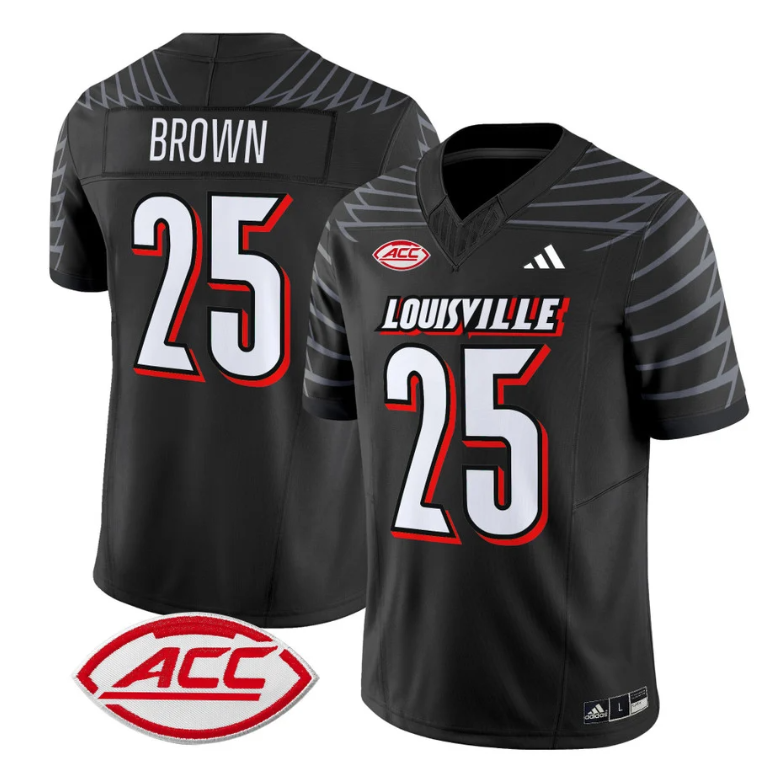 Isaac Brown Jersey #25 Louisville Cardinals Vapor Football Stitched Black 8 Isaac Brown Jersey #25 Louisville Cardinals Vapor Football Stitched Black