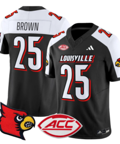 Isaac Brown Jersey #25 Louisville Cardinals Vapor Football Stitched Black Alternate