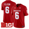 Justice Ellison Jersey #6 Indiana Hoosiers Vapor Limited Football Crimson