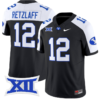 Jake Retzlaff Jersey #12 BYU Cougars Vapor Limited College Football Stitched Black Alternate