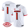 Ja'Corey Brooks Jersey #1 Louisville Cardinals Vapor Football Stitched White