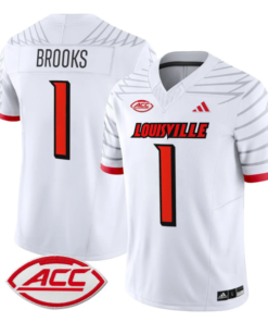 Ja'Corey Brooks Jersey #1 Louisville Cardinals Vapor Football Stitched White