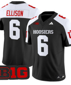 Justice Ellison Jersey #6 Indiana Hoosiers Vapor Limited Football Black Alternate