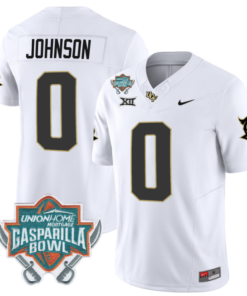 Jason Johnson Jersey #0 UCF Knights Unionhome Patch Vapor Football Stitched White