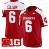 Justice Ellison Jersey #6 Indiana Hoosiers Vapor Limited Football Crimson Alternate