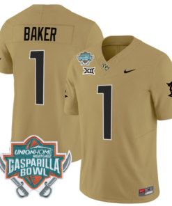Javon Baker Jersey #1 UCF Knights Unionhome Patch Vapor Football Stitched Gold