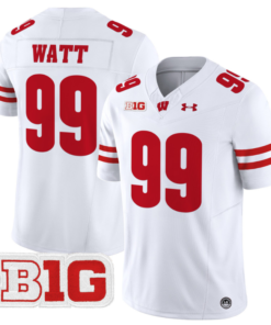 JJ Watt Jersey #99 Wisconsin Badgers Vapor Football Stitched White