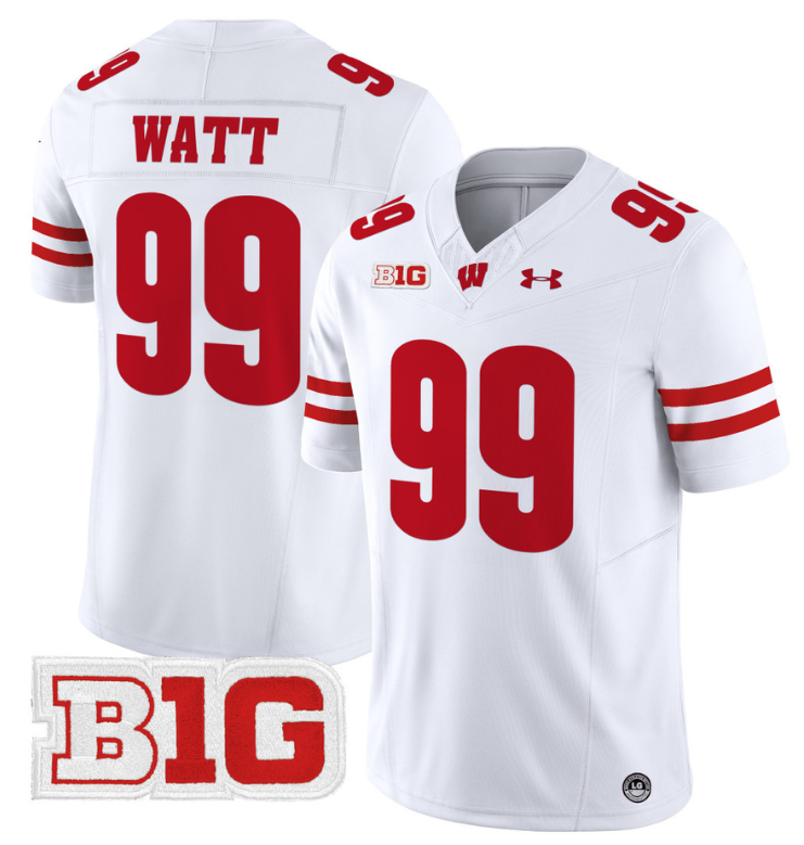 JJ Watt Jersey #99 Wisconsin Badgers Vapor Football Stitched White 8 JJ Watt Jersey #99 Wisconsin Badgers Vapor Football Stitched White