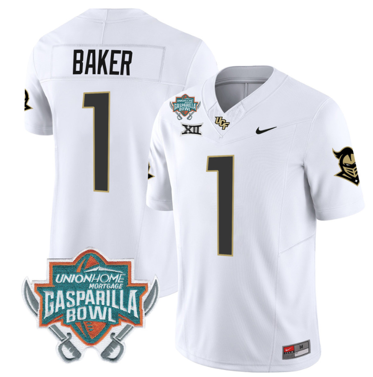 Javon Baker Jersey #1 UCF Knights Unionhome Patch Vapor Football Stitched White 8 Javon Baker Jersey #1 UCF Knights Unionhome Patch Vapor Football Stitched White