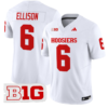 Justice Ellison Jersey #6 Indiana Hoosiers Vapor Limited Football White