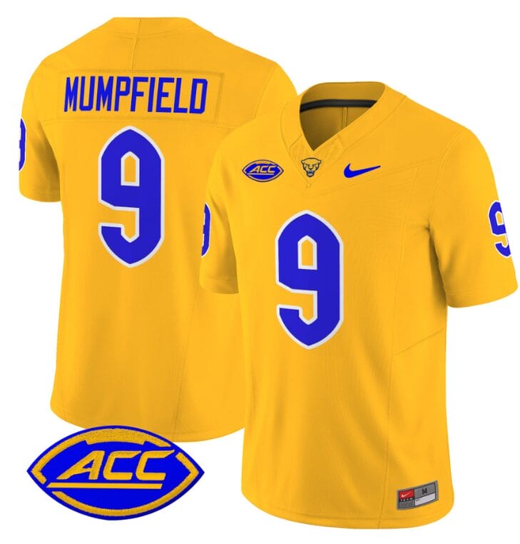 Konata Mumpfield Jersey #9 Pittsburgh Panthers Vapor Limited College Football Stitched Gold 8 Konata Mumpfield Jersey #9 Pittsburgh Panthers Vapor Limited College Football Stitched Gold