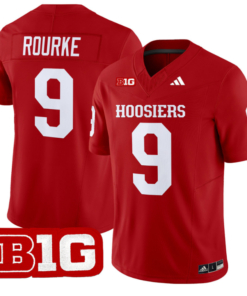 Kurtis Rourke Jersey #9 Indiana Hoosiers Vapor Limited Football Crimson