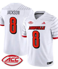 Lamar Jackson Jersey #8 Louisville Cardinals Vapor Football Stitched White