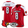 Lamar Jackson Jersey #8 Louisville Cardinals Vapor Football Stitched Red Alternate