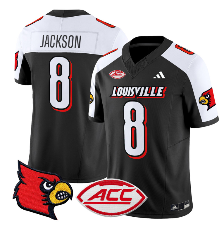 Lamar Jackson Jersey #8 Louisville Cardinals Vapor Football Stitched Black Alternate 8 Lamar Jackson Jersey #8 Louisville Cardinals Vapor Football Stitched Black Alternate