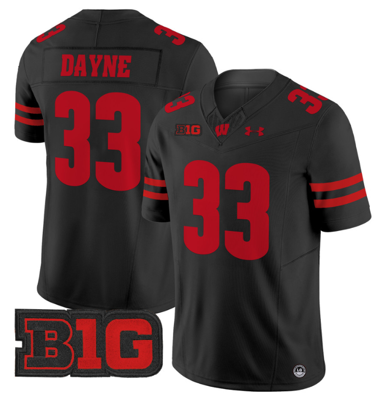 Ron Dayne Jersey #33 Wisconsin Badgers Vapor Football Stitched Black 8 Ron Dayne Jersey #33 Wisconsin Badgers Vapor Football Stitched Black