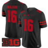 Russell Wilson Jersey #16 Wisconsin Badgers Vapor Football Stitched Black