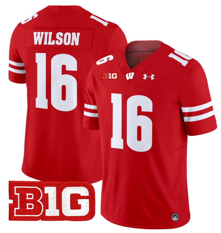 Russell Wilson Jersey #16 Wisconsin Badgers Vapor Football Stitched Red 8 Russell Wilson Jersey #16 Wisconsin Badgers Vapor Football Stitched Red