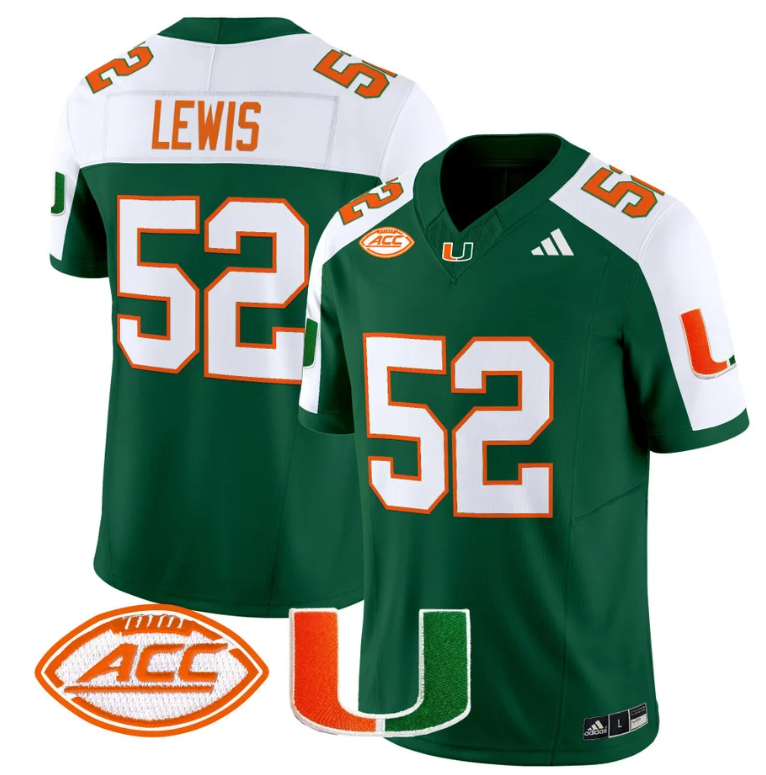 Ray Lewis Jersey #52 Miami Hurricanes Vapor Football Stitched Green Alternate 8 Ray Lewis Jersey #52 Miami Hurricanes Vapor Football Stitched Green Alternate