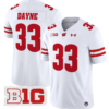 Ron Dayne Jersey #33 Wisconsin Badgers Vapor Football Stitched White