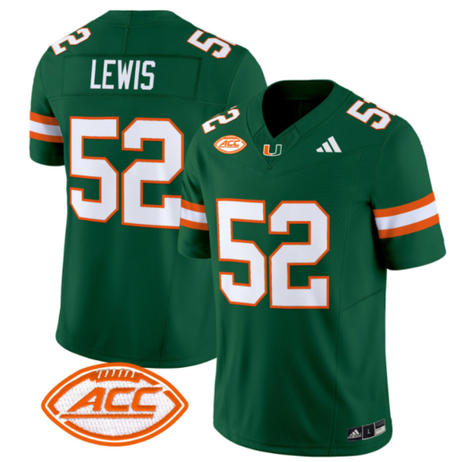 Ray Lewis Jersey #52 Miami Hurricanes Vapor Football Stitched Green